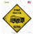 Fire Truck Xing Novelty Diamond Sticker Decal