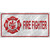 Firefighter Scratched Background Novelty Sticker Decal