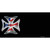 American Flag Maltese Cross Offset Novelty Sticker Decal
