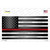 American Flag Thin Red Line Flag Novelty Sticker Decal