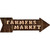 Farmers Market Bulb Letters Novelty Arrow Sticker Decal