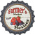 Farmers Market Berries Novelty Bottle Cap Sticker Decal