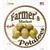 Farmers Market Potatoes Novelty Circle Sticker Decal