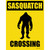 Sasquatch Crossing Novelty Rectangle Sticker Decal