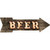 Beer Bulb Letters Novelty Arrow Sticker Decal