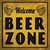 Welcome Beer Zone Novelty Square Sticker Decal