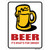 Beer Its Whats For Dinner Novelty Rectangle Sticker Decal