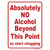 No Alcohol Beyond This Point Novelty Rectangle Sticker Decal