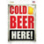 Cold Beer Here Novelty Rectangle Sticker Decal