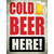 Cold Beer Here Novelty Rectangle Sticker Decal