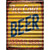 Ice Cold Beer Corrugated Effect Novelty Rectangle Sticker Decal