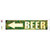 Beer to the Left Novelty Narrow Sticker Decal