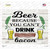 You Cant Drink Bacon Novelty Rectangle Sticker Decal