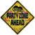 Party Zone Ahead Novelty Diamond Sticker Decal