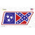 Tennessee Confederate Flag Novelty Tennessee Shape Sticker Decal