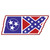 Tennessee Confederate Flag Novelty Tennessee Shape Sticker Decal