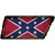 Confederate Flag Novelty Rusty Tennessee Shape Sticker Decal