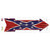 Confederate Flag Corrugated Novelty Arrow Sticker Decal