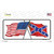 Confederate USA Crossed Flags Novelty Sticker Decal