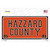 Hazard County Novelty Sticker Decal