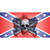 Confederate Flag Skull Novelty Sticker Decal