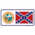Confederate Flag Florida Seal Novelty Sticker Decal
