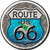 Oklahoma Route 66 Novelty Metal Circular Sign C-523