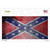 Confederate Flag Scratched Chrome Novelty Sticker Decal