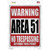 Warning Area 51 Novelty Rectangle Sticker Decal