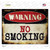 Warning No Smoking Novelty Rectangle Sticker Decal
