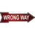 Wrong Way Novelty Arrow Sticker Decal