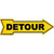 Detour to the Right Novelty Arrow Sticker Decal