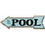 To The Pool left Novelty Arrow Sticker Decal