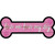Love Me and My Dog Pink Novelty Bone Sticker Decal