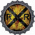 Vintage Railroad Crossing Novelty Bottle Cap Sticker Decal