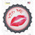 Kiss Me Novelty Bottle Cap Sticker Decal