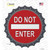 Do Not Enter Novelty Bottle Cap Sticker Decal