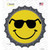 Shades Smile Novelty Bottle Cap Sticker Decal