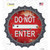 Do Not Enter Rusty with Bullet Holes Novelty Bottle Cap Sticker Decal