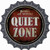 Quiet Zone Brain At Work Novelty Bottle Cap Sticker Decal