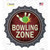 Bowling Zone Novelty Bottle Cap Sticker Decal