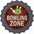 Bowling Zone Novelty Bottle Cap Sticker Decal