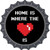 Home Is Where The Heart Is Novelty Bottle Cap Sticker Decal