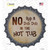 No Rub A Dub Novelty Bottle Cap Sticker Decal