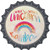 Walk with a Unicorn Novelty Bottle Cap Sticker Decal