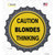 Caution Blondes Thinking Novelty Bottle Cap Sticker Decal