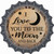 Moon And Back Novelty Bottle Cap Sticker Decal