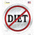 Diet Novelty Circle Sticker Decal