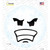Angry Face Snowflake Novelty Circle Sticker Decal