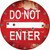 Do Not Enter Rusty with Bullet Holes Novelty Circle Sticker Decal